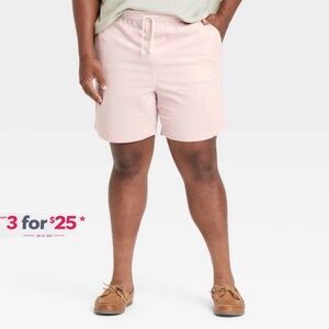 Big & Tall 7" Elevated pink Corduroy Pull-On
Shorts - Goodfellow & Co